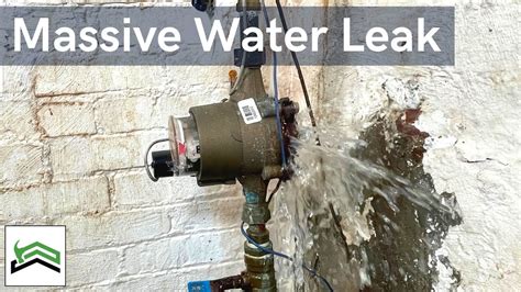 water leaking into electric meter box|water leak before meter.